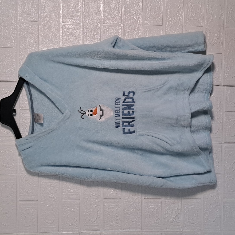 Disney Frozen II Olaf Fleece Hooded Pajama Top